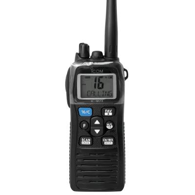 China IC-M73 128 canales 5W Salida Icom Walkie Talkie Rango IPX-8 VHF Amplificador de marina Radio de automóviles en venta