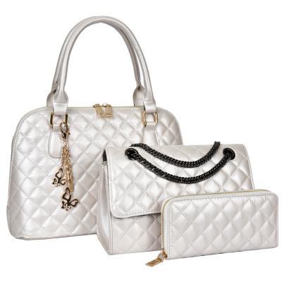 China Fashion Three-Piece Shell Bag Handbag Shoulder Messenger Diamond Shaped Handbag for sale