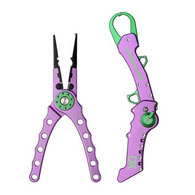 China Durable High Function Promotion Tools Fish Lip Aluminum Handle Fishing Pliers Braid For Sale for sale