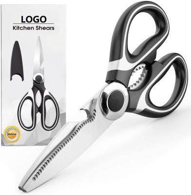 China New Design Multi-fun Kitchen Sharp Nut Shear Clip 3CR13 Stainless Steel Nutcracker Ultra Home Use Kitchen Scissors for sale