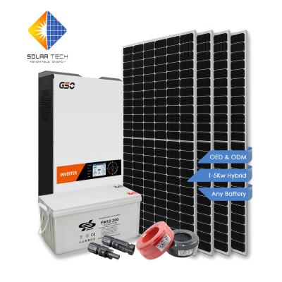 China Home 2 Kw Solar Panel Hybrid Power System For National Price for sale