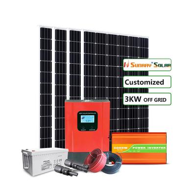 China Home 3KW Off Grid PV System Cost Stand Alone Solar Power For Home for sale