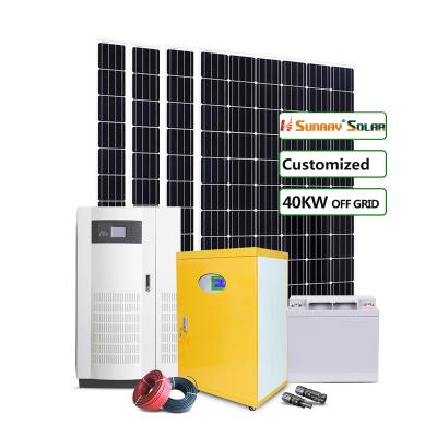 China 40 Kw Hybrid Home Off Grid Solar Power PV System For Home for sale