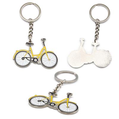 China Souvenir Gift Souvenir Metal Bicycle Key Chain Metal Promotional Snowflake Key Chain for sale