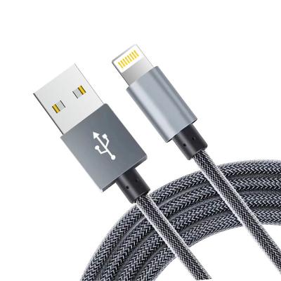 China Factory Wholesale Fast Charging MFI Certified USB Cable Fast Charging 2.4A 8Pin USB Cable Net Braided USB Cable for sale