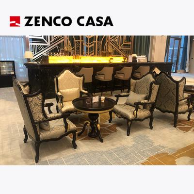 China Hotel Lobby European Style Coffee Table And Lounge Chair Size 815*760*1000mm for sale