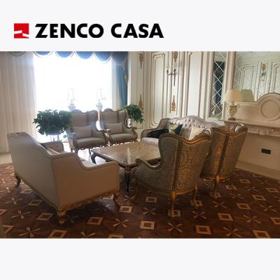 China European Style Hotel Lobby Leisure Furniture Set Including Sofa Leisure Chair Coffee Table for sale