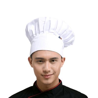 China High Quality Eco-Friendly Custom Logo Baker Chef Hat Kitchen Cooking Chef Hat Adult Adjustable Elastic Custom for sale