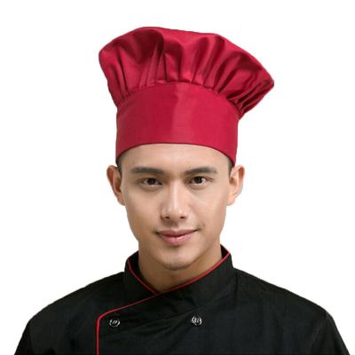 China Eco - Friendly Custom Logo Restaurant Chef Hat For Kitchen Cafe Bar Chef 's Cooking Hats for sale