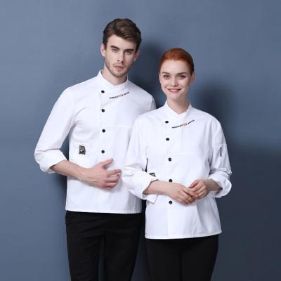 China Stock Restaurant And Factory Bar Uniform Long And Short Sleeve And Blue White Black Chef Jacket Eco - Friendly Coat for sale