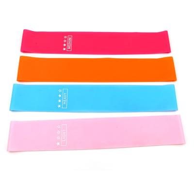 China New Yoga Exercise Logo Resistance Bands Workout 4 Levels Custom Orange Silicone Training Stretch for sale