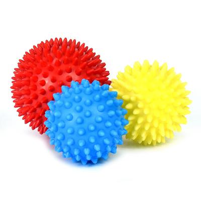 China Hard Bodybuilding Fitness Body Foot Building Gym 7.5cm PVC Spike Ball for sale