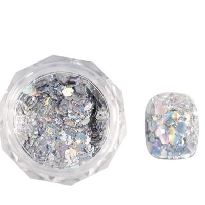 China High Quality Holographic Nail Accessories Nail Decoration Flakes Laser Nail Glitter Glitter Nail Beauty Glitter Acrylic Powder for sale