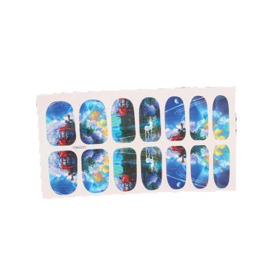 China 3d Nail Art DIY Decoration 2019 Fashion Colorful New Design For Nail Stickers Glitter Nail Wraps For Beauty for sale