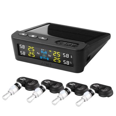 China Newest Internal Solar Power Sensor Tire Pressure Monitor System Car TPMS for sale