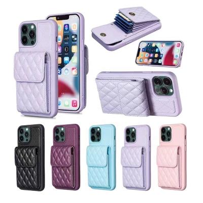 China With Stand Leather Case For iPhone 14 Pro Max Wallet Phone Case Card Holder Leather Cover for sale