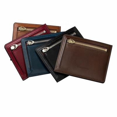 China Anti-theft Custom Wallet For Men Wallets Vintage Bag Gift OEM Western Handmade Box Style Genuine Leather Bulk Wallet for sale