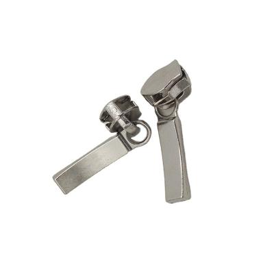 China New Arrival Nickel Free Non Lock 5# Silver Zipper Puller For Bags for sale