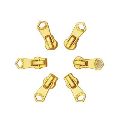 China Nickel Free Zinc Alloy Gold 5# Zipper Slider Key Puller For Jacket Coat for sale