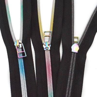 China Other #5 high quality long open nylon zipper chain finished teeth zipper nylon zipper puller ziper for sale