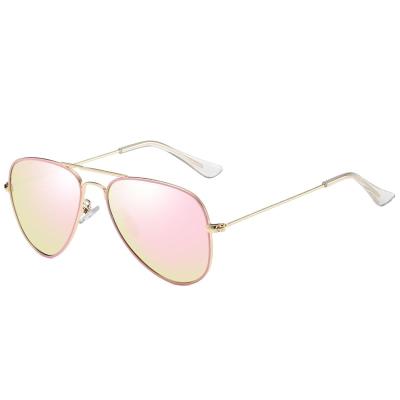 China Trending 2022 Children's Sunglasses Metal Comfortable View Children Party Retro Sunglasses for sale