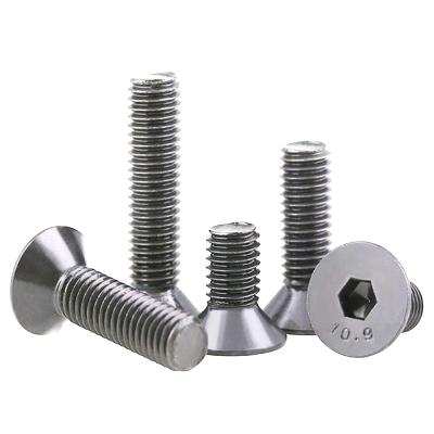 China 50Pcs Stainless Steel Screw DIN7991 ISO10642 JISB1194 Hexagonal Countersunk Flat Head Screw Bolt M2 M2.5 M3 M4 304 Flat for sale