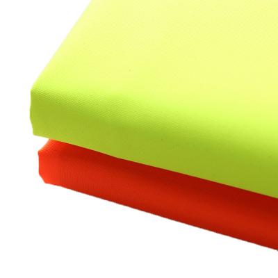 China 150D Memory PU Coated White High Visibility Workwear Raincoat Jacket Reflective Fluorescent 3500 3000mm Polyester Oxford Fabric for sale