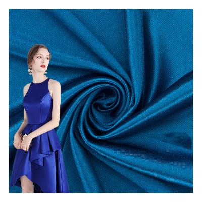 China Memory 50D Shiny Stretch Polyester 12% Spandex 88% Thicken 250gsm Club Dance Dress Costume Knit Satin Fabric for sale