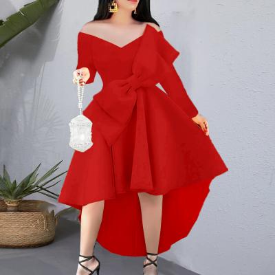 China Autumn Long Sleeve Party Christmas Viable AOMEI Pleated Women Cocktail Dresses for sale