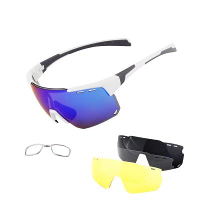 China Outdoor Sports UNISEX Half Frame Glass Sports Eyewear UV Protective TAC Protective Sports Sunglasses for sale