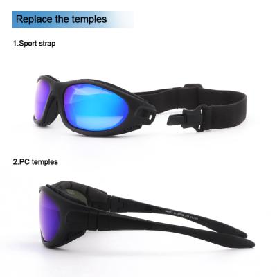 China Outdoor Sports Unisex Floating Sunglasses Polarized Men And Women Sunglasses For Training Motorcycle Sports Sunglasses Windproof Strap for sale