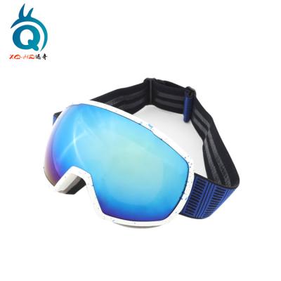 China XH-127 Blue Frame Full Mirror Snow Skiing Fog Goggles Customized Color for sale