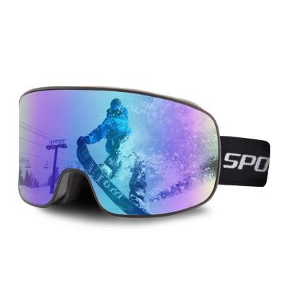 China Prevent Snow Blindness Fog And Snow-blind Goggles For Men And Women Mountaineering Snow Goggles UV400 OTG Adult PC Mirror Ski Goggles for sale