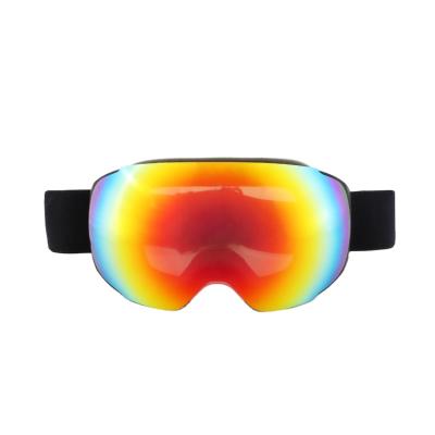 China Ski Wholesale Magnetic Interchangeable Adult Ski Goggles With Anti Fog UV400 Protection for sale