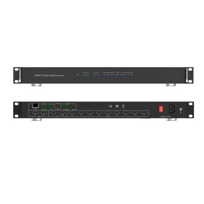 China Create new 3x3 lcd video wall video wall controller 3x3 with loop multi-resolution to 4K@60hz 4:4:4 3x3 video wall controller for sale