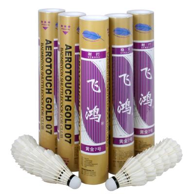 China High quality club goose feather shuttlecocks for club for sale