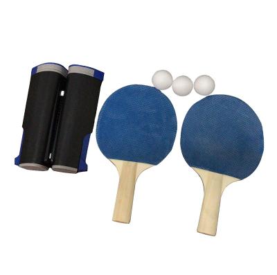 China Wood Soft +Rubber Shaft Table Tennis Set Play Ping Pong Tennis Without Table for sale