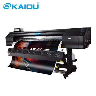 China Kaiou 2202 hotels eco solvent printer large format cheap eco solvent printer 1.8m price eco solvent printer with auto ink supply for sale