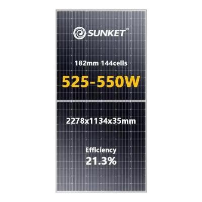 China 525w 540w 550w Sun Power Cell Mono Solar Panel 550w Price 540W Solar Panel Half Photovoltaic Module 182mmx182mm for sale