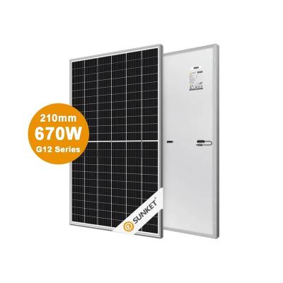 China Monocrystal Solar Panel Price 132 Cells 650W 670WTrina PV Module Solar Panel 182mmx182mm for sale