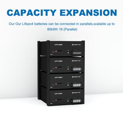 China rack mounted lithium ion batteries 5kwh 8.7kwh 10kwh lifepo4 LFP solar server rack server battery for 10kw 100AH ​​solar inverter for sale