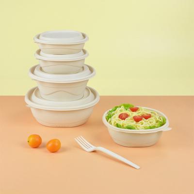 China Eco Friendly Disposable Customizable Biodegradable Cornstarch Take Out Bowl Plastic Food Container for sale