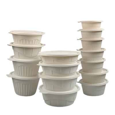 China Eco Friendly Customizable Biodegradable Disposable Plastic Competitive Unique Salad Bowls Pulp Round for sale