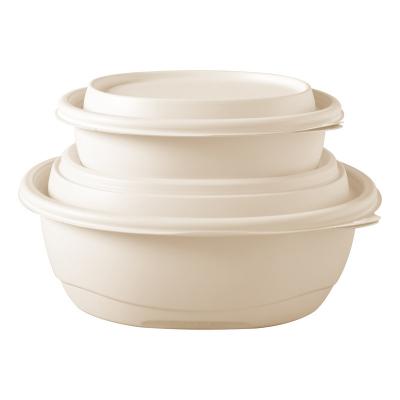 China OEM Disposable Eco Friendly Customizable Biodegradable Cornstarch Take Away Plastic Soup Bowl Food Container for sale