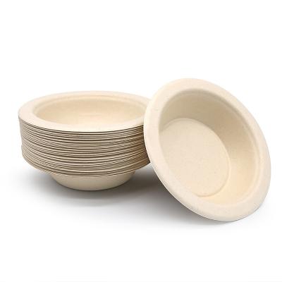 China 32OZ Disposable Eco-Friendly Customizable Biodegradable Sugar Cane Pulp Bagasse Salad Bowl for sale