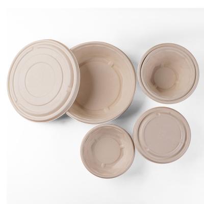 China Tanwei Disposable Eco - Friendly Biodegradable Restaurant Take Out Disposable White Sugar Cane Bagasse Salad Bowl for sale