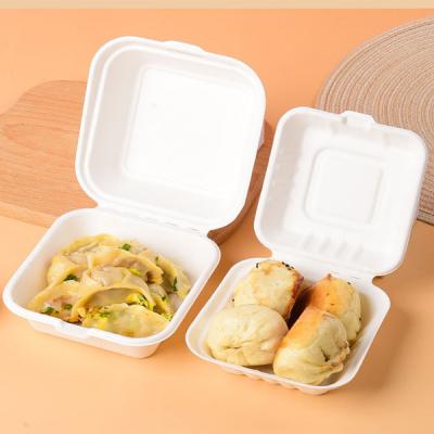 China 2023 Biodegradable Eco-Friendly Disposable Bagasse Eco-friendly Products Disposable Sugar Cane Pulp Lunch Box for sale