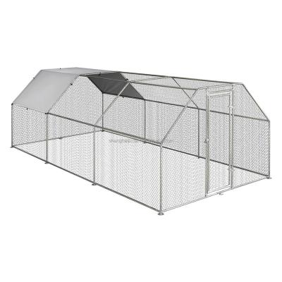 China Easy and Quick Installation Wholesale Cheap Metal Chicken Cage for Poultry Outdoor Walk-in Cage with Waterproof Cover for sale