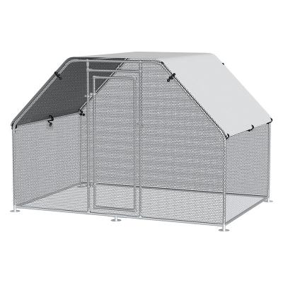 China Fast Shipping Long Lifespan Product Waterproof Removable Metal Poultry Cage Outdoor Walk-in Long Chicken Cage for sale