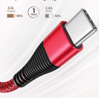 China 18w Type C Palladium Fast Charger Fast Charging USB C Fast Charging Charing Cable High Quality Nylon Braided Cable for sale